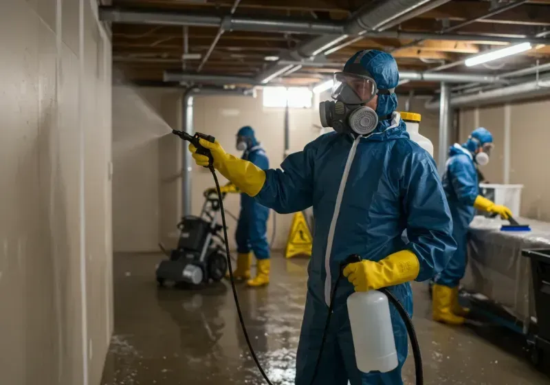 Basement Sanitization and Antimicrobial Treatment process in Finneytown, OH