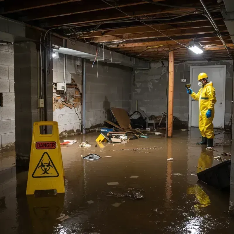 Flooded Basement Electrical Hazard in Finneytown, OH Property