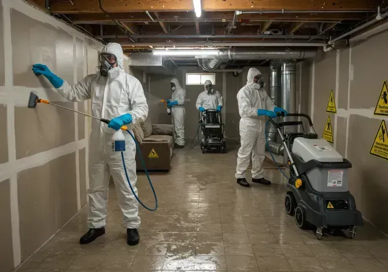 Basement Moisture Removal and Structural Drying process in Finneytown, OH